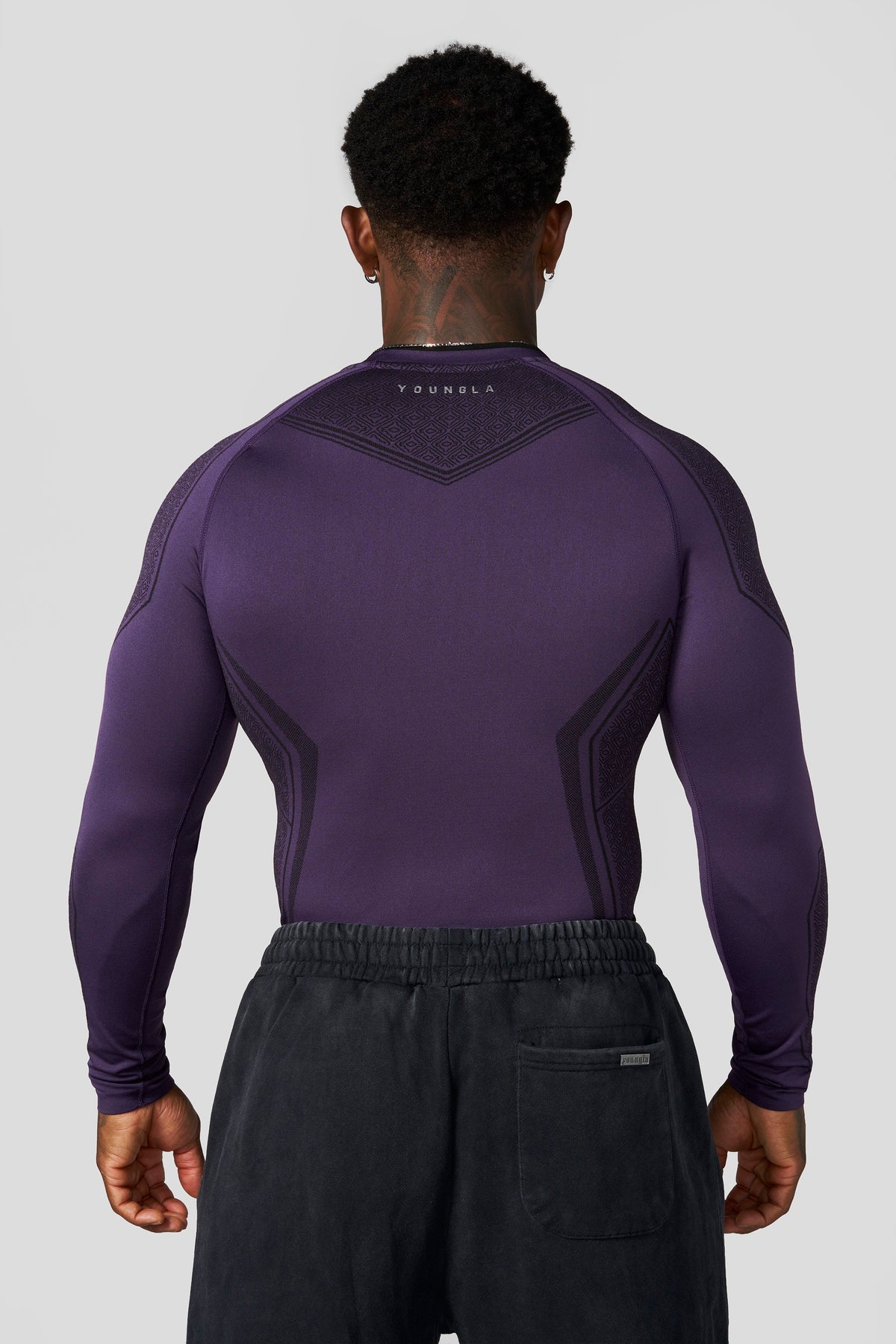 8004 - Batman Compression Longsleeves - Purple Limited Edition - APP ONLY